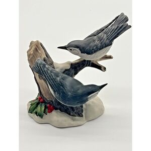 Gallery Originals Limited Edition 1984 Porcelain Birds on Branch Figurine